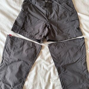 The North Face Women's Convertible Zip Off Hiking Pants - Charcoal Gray